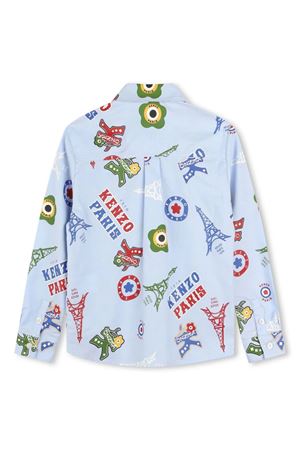 camicia in cotone azzurro KENZO KIDS | K6080680T